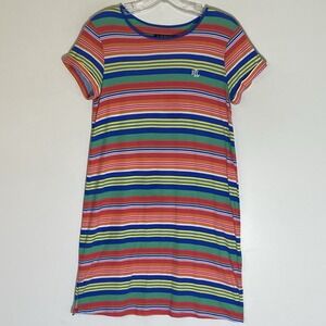 Lauren Ralph Lauren Dress Womens Small Multicolored Striped Casual Comfort Soft